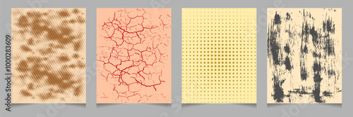 Set of pattern texture with crosshatch hand drawn line. Organic scribble shape drawing with pencil. Contemporary vector
