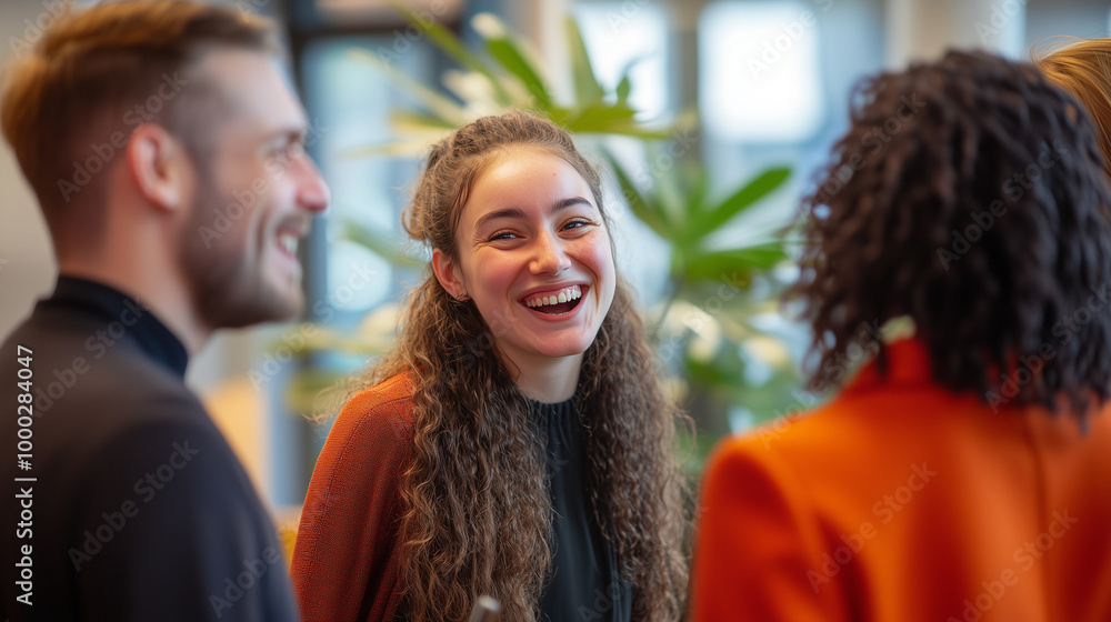In a vibrant office space, a mixed group of colleagues shares smiles during a team-building workshop. The atmosphere is filled with energy and positivity, emphasizing the value of In a vibrant office space, a mixed group of colleagues shares smiles during a team-building workshop. The atmosphere is filled with energy and positivity, emphasizing the value of