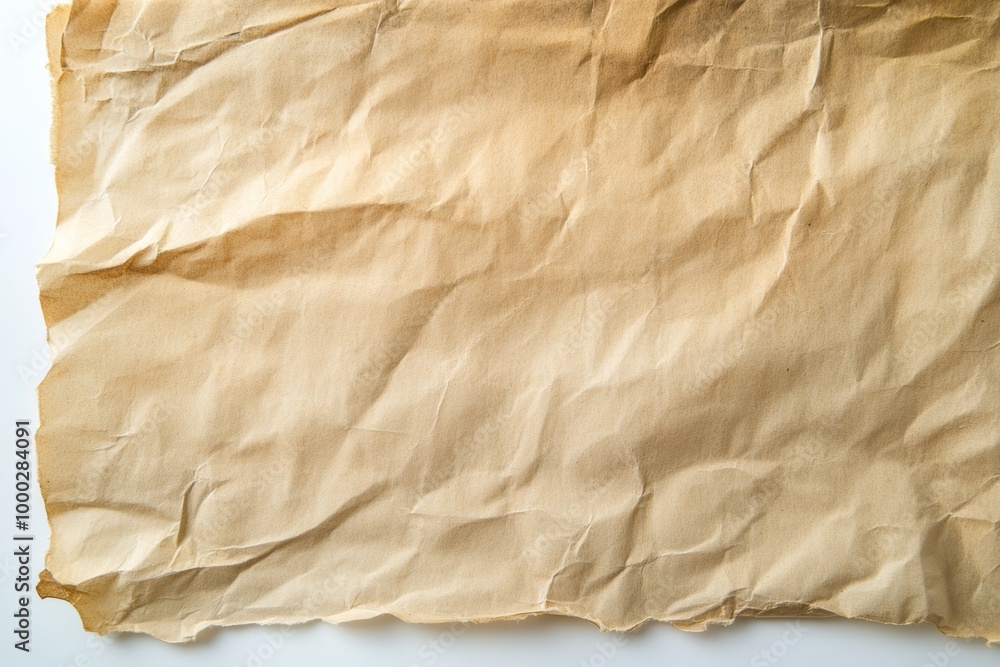 Obraz premium Vintage faded paper texture background on solid white, single object