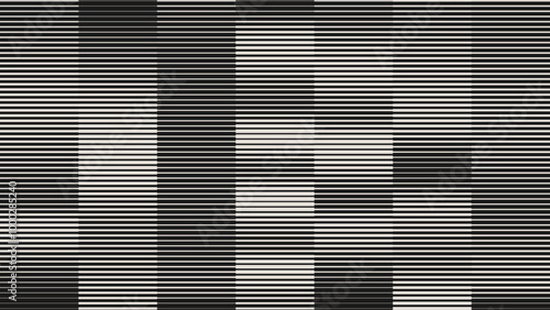 Line Halftone Gradient Effect Pattern. Vertical Straight Lines Background. Black and White Abstract Texture with Parallel Stripes Thick to Thin. Vector Illustration.