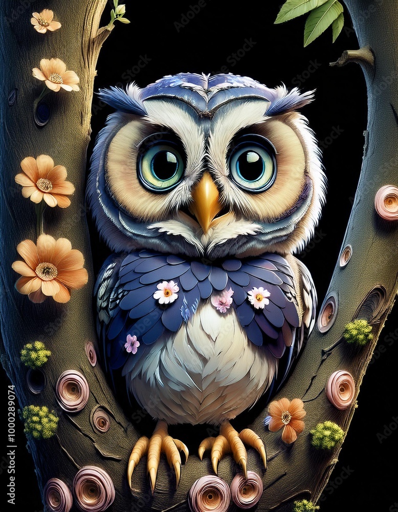 Obraz premium owl on a branch