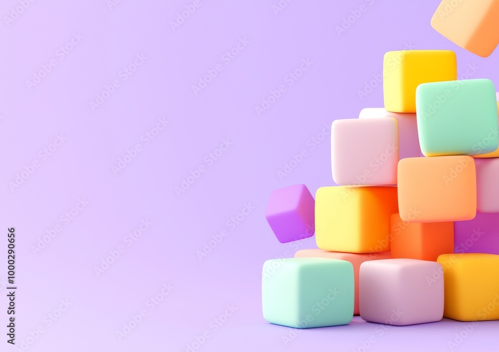 A modern 3D render with a graphic design background A modern 3D render with a graphic design background