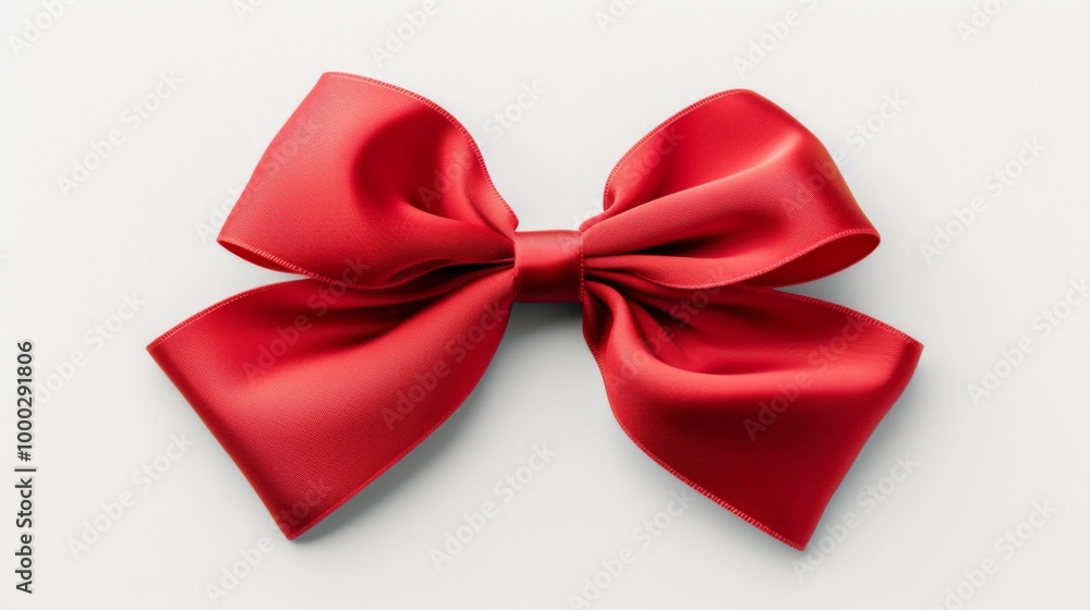 Red Satin Bow for Gift Wrapping - Festive Decoration Red Satin Bow for Gift Wrapping - Festive Decoration