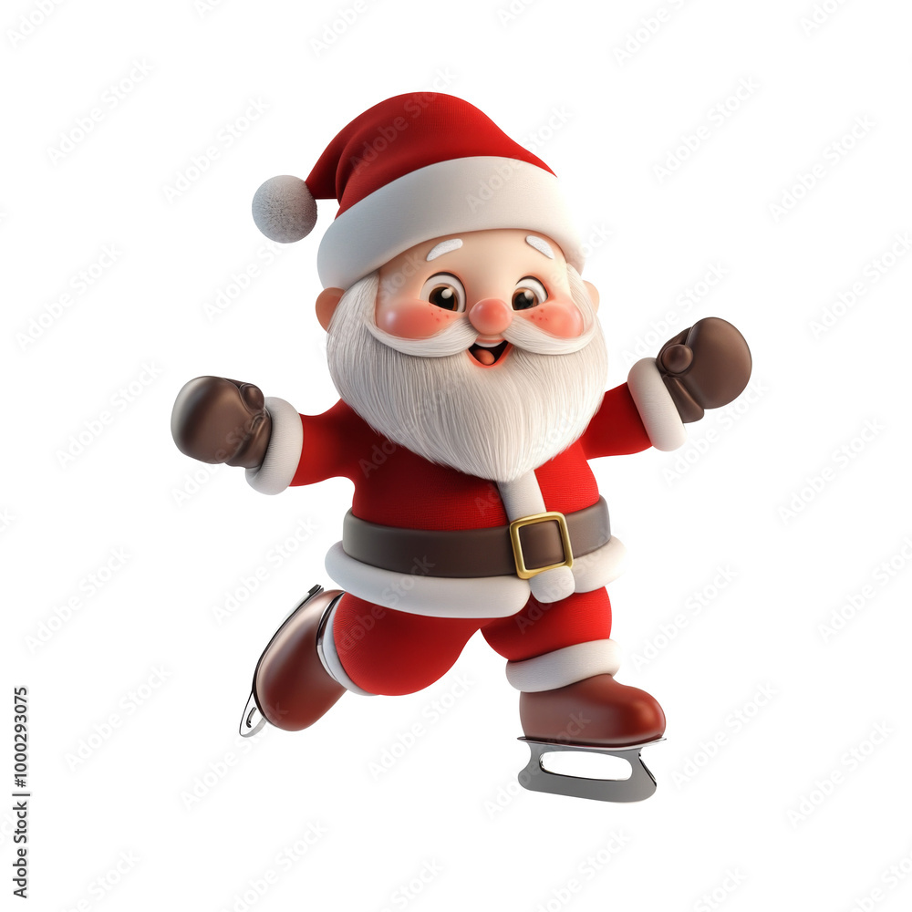 santa claus 3d rendered illustration. Generative AI santa claus 3d rendered illustration. Generative AI