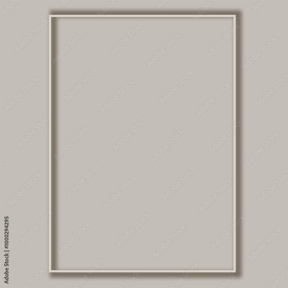 Modern Photo or Quote Wall Frame Mockup for Interior Design with Wooden Border Modern Photo or Quote Wall Frame Mockup for Interior Design with Wooden Border