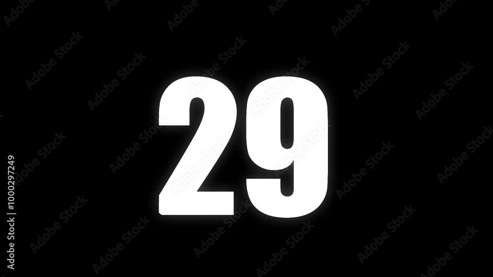 Pixel number 29 with alpha channel, numerology, number twenty nine Pixel number 29 with alpha channel, numerology, number twenty nine