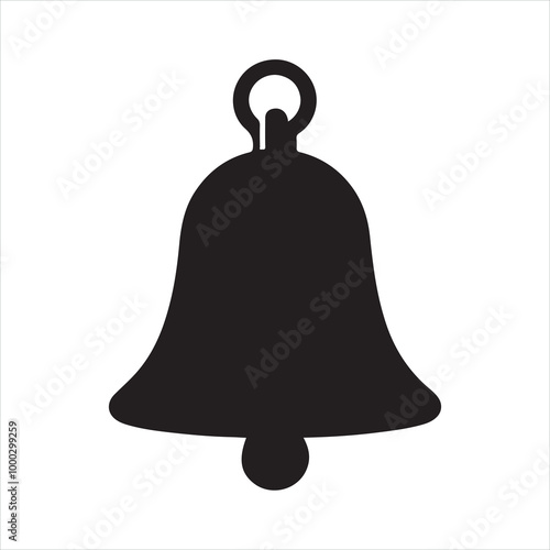 Bell silhouette on white background

