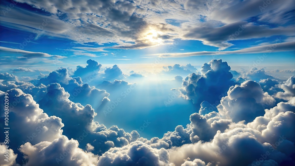 Viewa Inclouds Fluffy Clouds in the Skyline: Majestic Cloud Formations and Scenic Sky ...