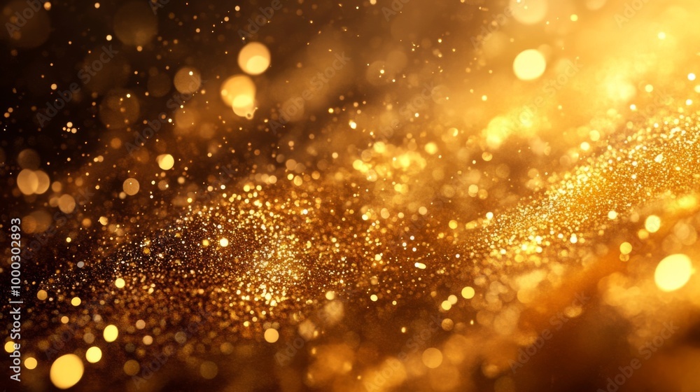 Golden Glittering Bokeh Background Golden Glittering Bokeh Background