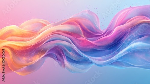 Colorful Abstract Wave Art