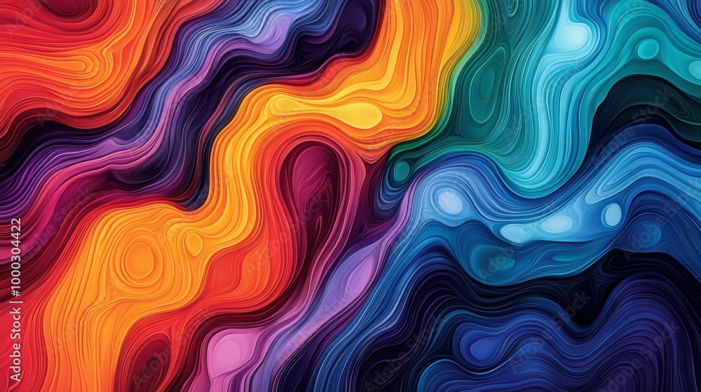 Vibrant Abstract Color Waves Vibrant Abstract Color Waves
