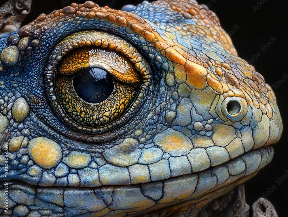 Fototapeta premium Close-Up Portrait of a Frog's Eye