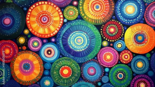 Vibrant Abstract Circular Pattern