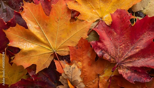 Red maple leaf background image