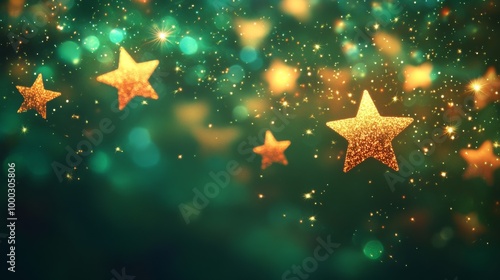 Golden Starry Background