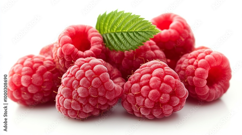 Fresh Raspberries Isolated on White Background Fresh Raspberries Isolated on White Background