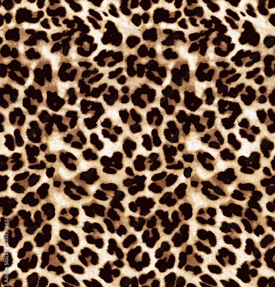 Seamless hand drawn leopard pattern, detail
Seamless hand drawn leopard pattern, detail