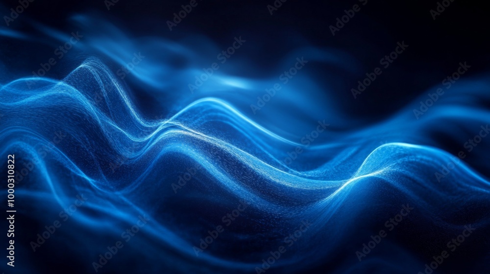 Obraz premium Abstract Blue Wave Light Effects
