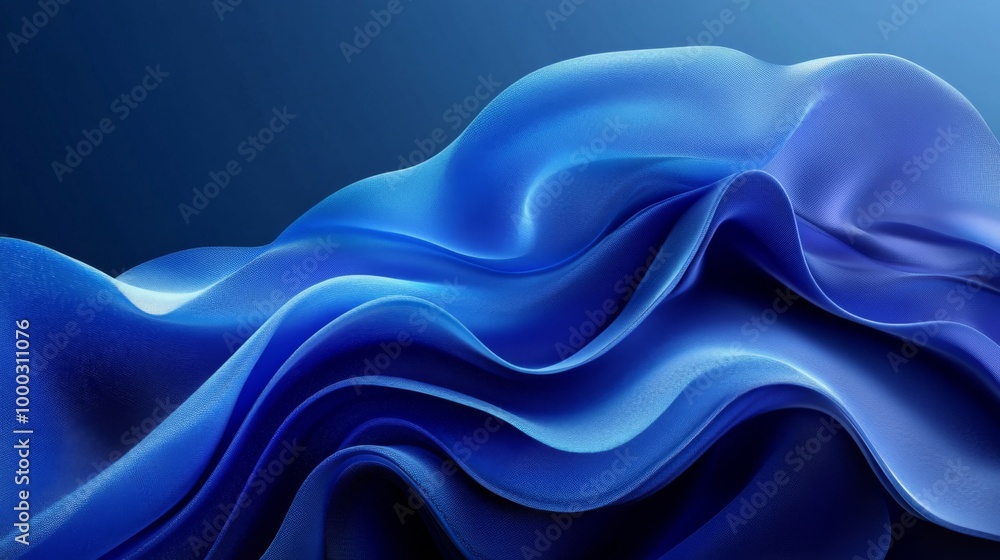 Abstract Blue Fabric Waves Abstract Blue Fabric Waves