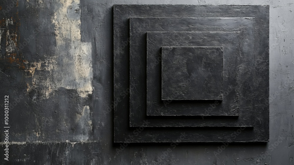 Abstract Textured Art on Rustic Wall Abstract Textured Art on Rustic Wall