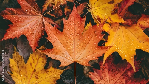 Red maple leaf background image