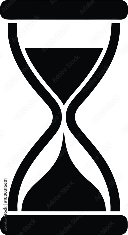 Fototapeta premium hourglass Silhouette Icon - Transparent Background Clip art 