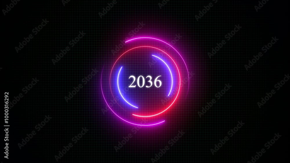 2036 ,text with screen effects of technological failures. Spectacular screen glitch with various kinds of interference ,New Year celebration. Future and futuristic technology concept 2036 ,text with screen effects of technological failures. Spectacular screen glitch with various kinds of interference ,New Year celebration. Future and futuristic technology concept