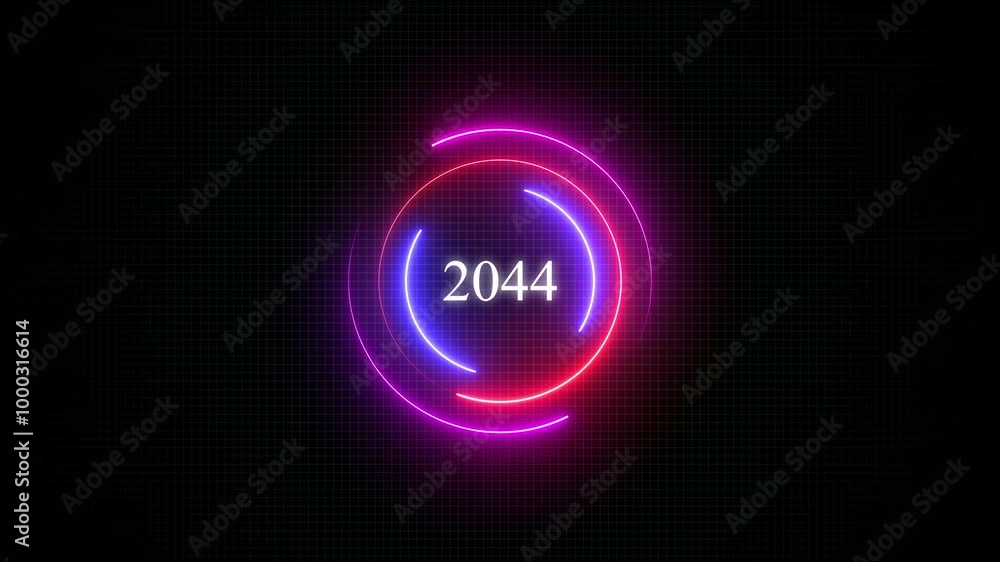 2044 ,text with screen effects of technological failures. Spectacular screen glitch with various kinds of interference ,New Year celebration. Future and futuristic technology concept 2044 ,text with screen effects of technological failures. Spectacular screen glitch with various kinds of interference ,New Year celebration. Future and futuristic technology concept