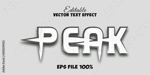 Peak text style effect