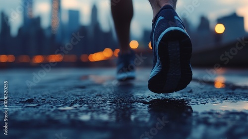 Nighttime Urban Running Reflection