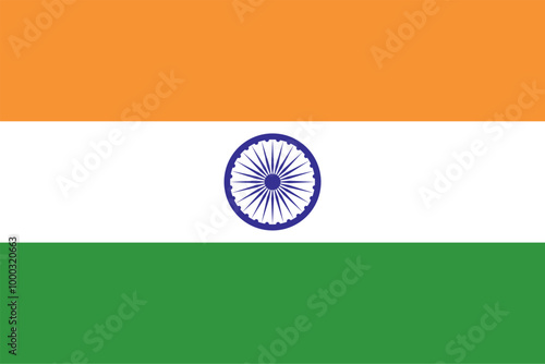 Flag of India. Accurate proportion and official colors.