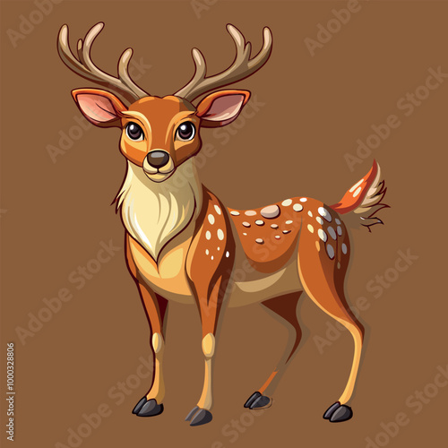 Deer vector image illustration and artwork