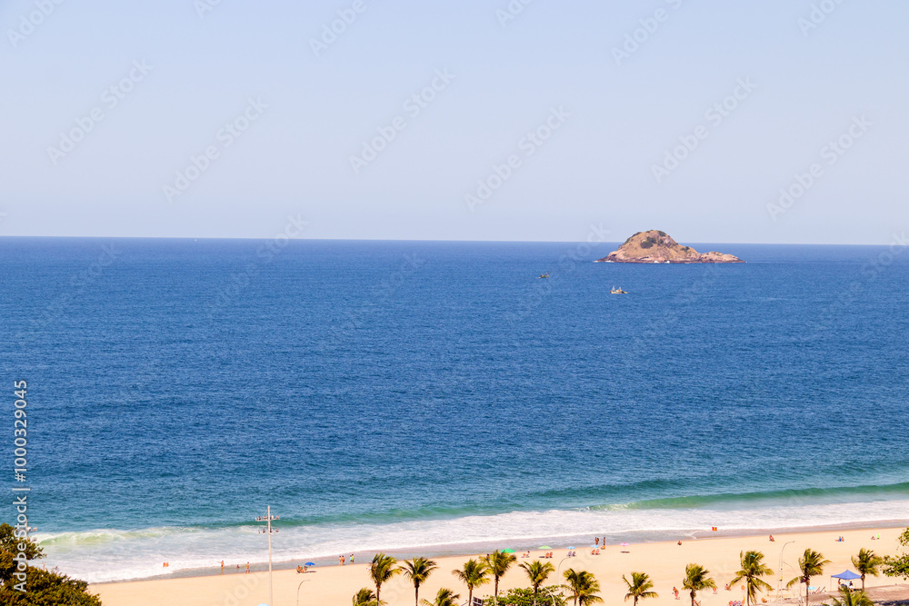 Obraz premium view of sao conrado in rio de janeiro.