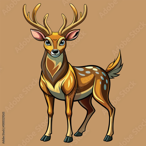 Deer vector image illustration and artwork