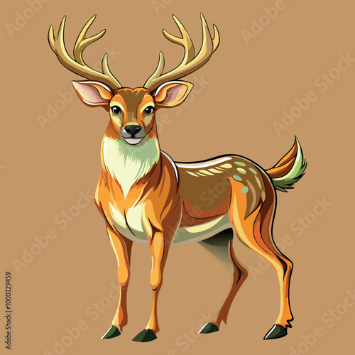 Deer vector image illustration and artwork