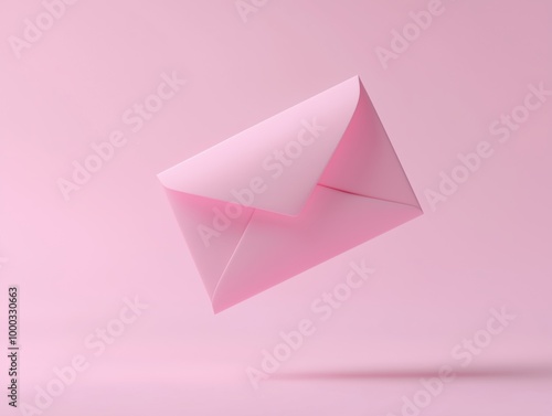 pink envelope on a pink background