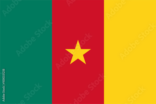 Flag of Cameroon. Accurate proportion and official colors.