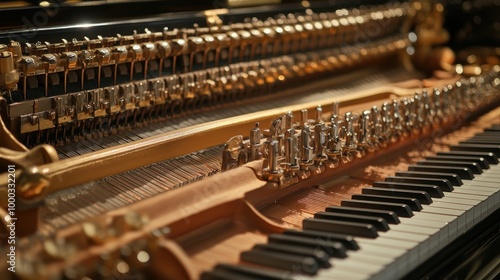 Intricate Mechanics of a Classic Grand Piano