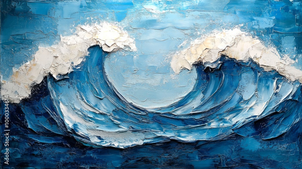 Abstract Ocean Waves Painting Abstract Ocean Waves Painting