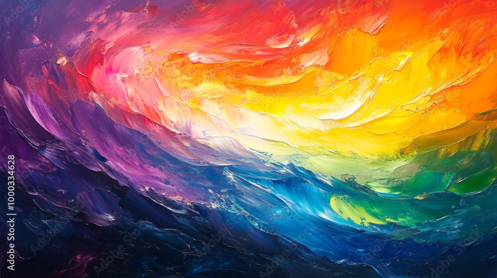 Abstract Colorful Swirl Painting Abstract Colorful Swirl Painting
