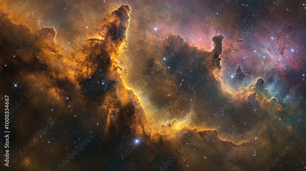 Fototapeta premium Cosmic Clouds and Stars in a Nebula