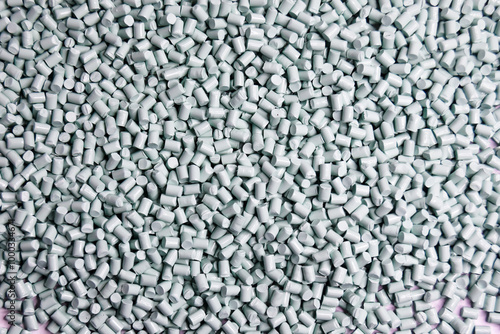 Gray green masterbatch granules, this polymer is a coloring agent for products in the plastics industry