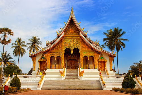 Golden Palace Haw Kham in Luang Prabang. Ancient Laos.