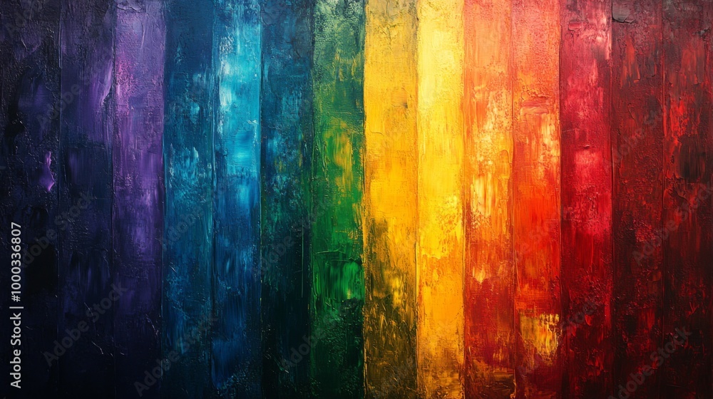 Abstract Rainbow Colors on Wooden Texture Abstract Rainbow Colors on Wooden Texture