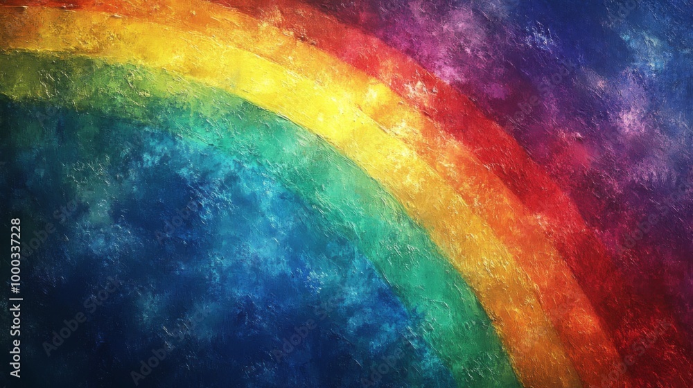 Obraz premium Abstract Rainbow Painting