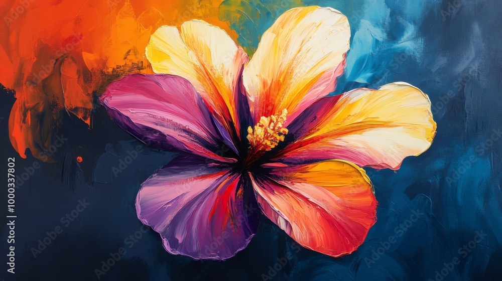Vibrant Floral Oil Painting Vibrant Floral Oil Painting