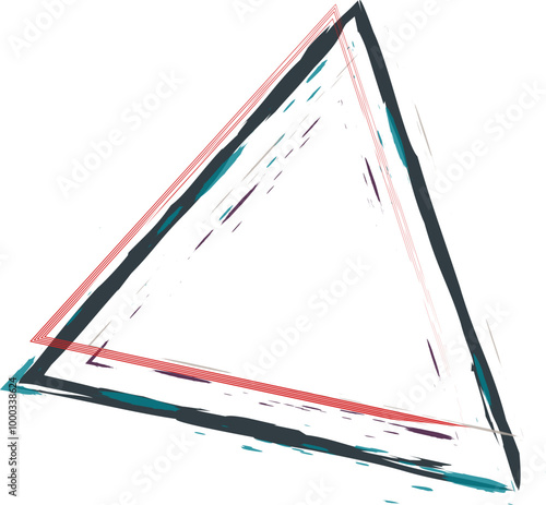 Modern triangle frame illustration design