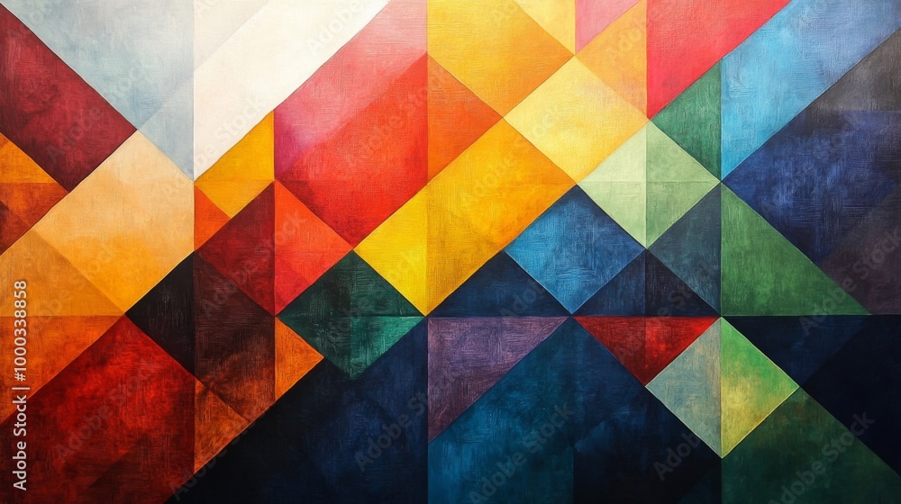 Geometric Abstract Colorful Art Composition Geometric Abstract Colorful Art Composition