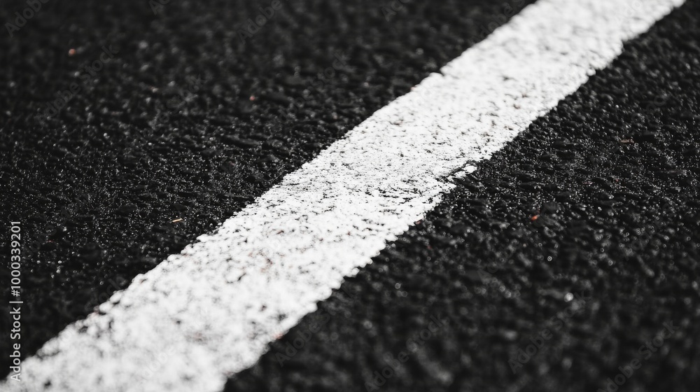 Fototapeta premium Street Road Line Close-Up