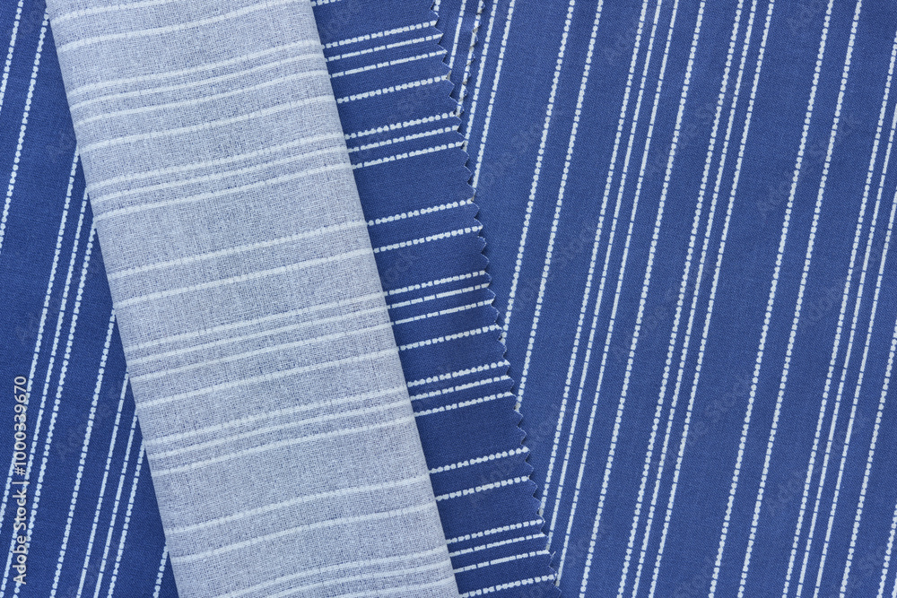 Obraz premium blue fabric with white lines (including back side)